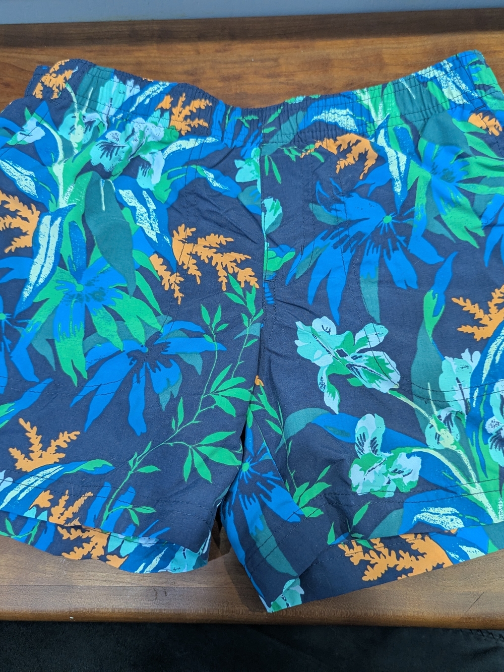 Columbia Women's Blue, Green & Orange Tropical Swim Shorts